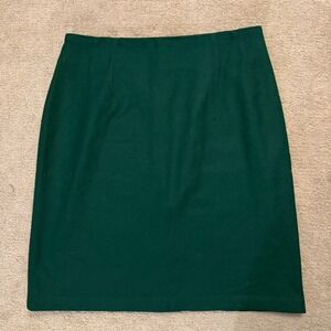 Vtg Savannah Women's Green 100% Wool Lined Pencil Skirt Plus Sz 18 Workwear